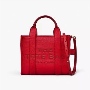‼️Marc Jacobs Red The Leather Small Tote Satchel Crossbody Bag